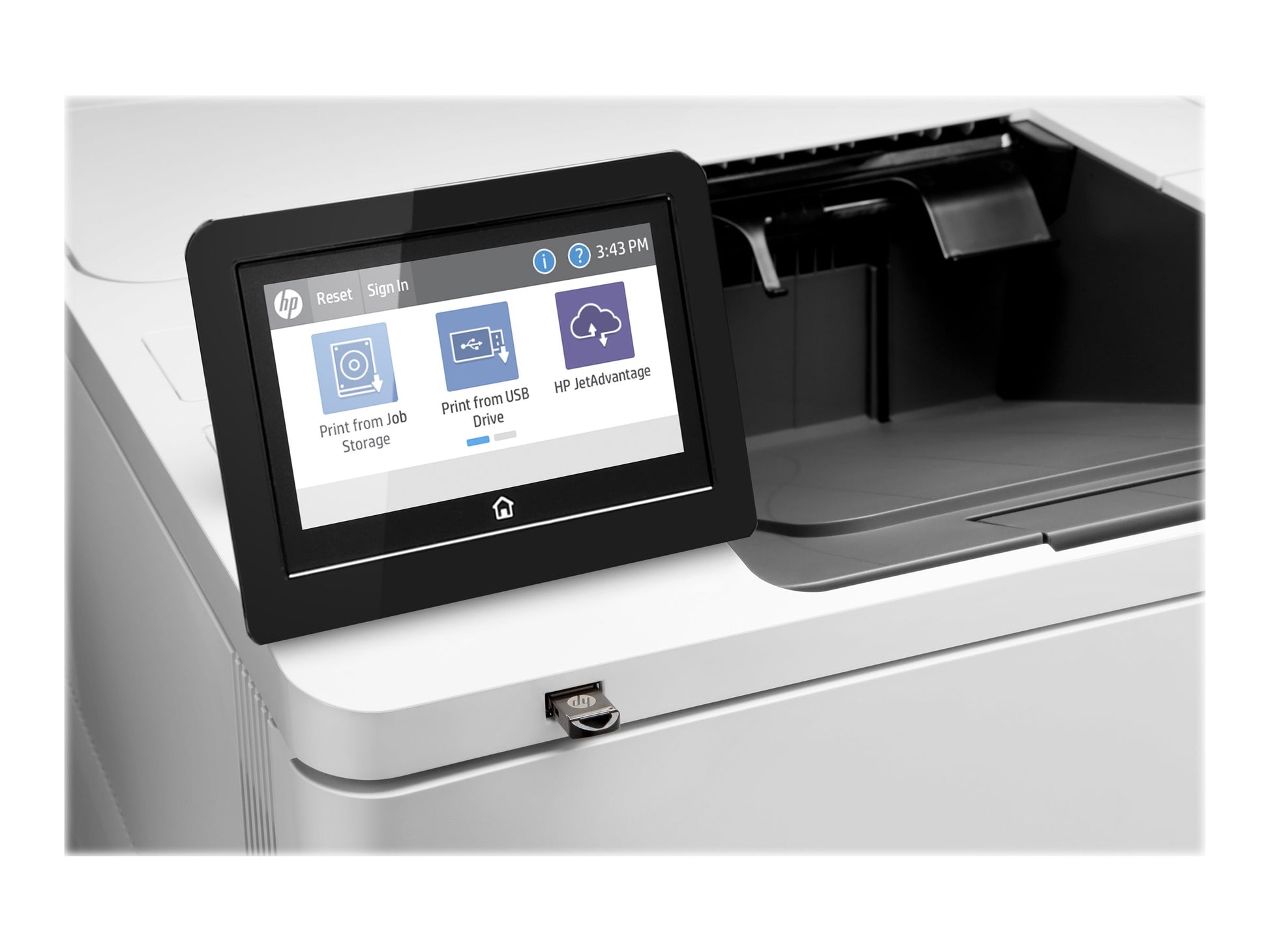 HP LaserJet Enterprise M611dn - Impresora - B/N - a dos caras - laser - A4/Legal - 1200 x 1200 ppp - hasta 65 ppm - capacidad: 650 hojas - USB 2.0, Gigabit LAN, host USB 2.0-1