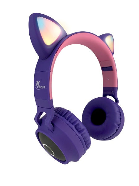 Xtech - XTH-650 - Headphones with microphone - Para Cellular phone / Para Computer / Para Home audio / Para Portable electronics / Para Tablet - Wireless - BT-Hera LED Lights-2