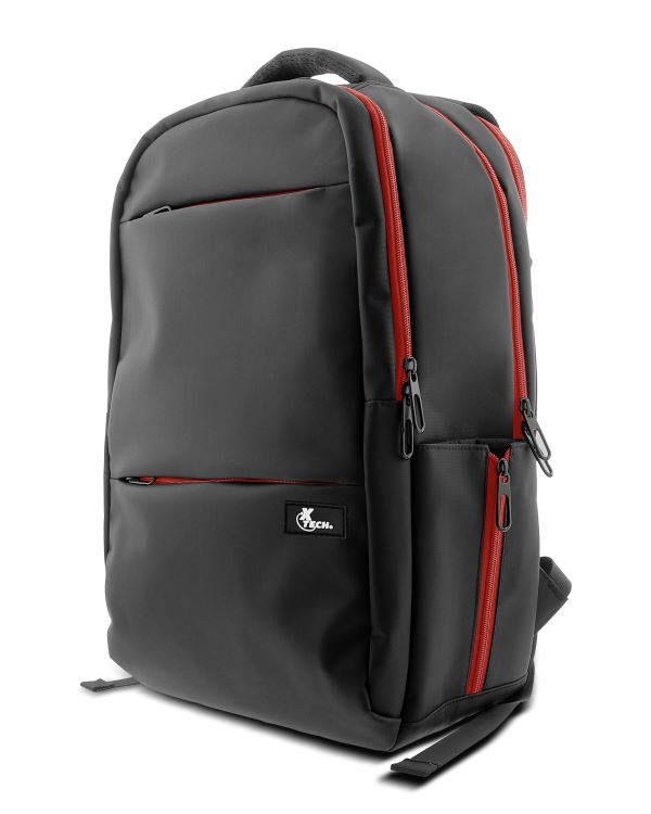 Xtech Insurgent XTB-507 Mochila para laptop 16.5” y accesorios de videojuegos - Nylon durable - Gaming   - Color Negro y Rojo - Bolsillo Antirrobo - Panel posterior acolchado con tecnología de ventilación Airflow-3