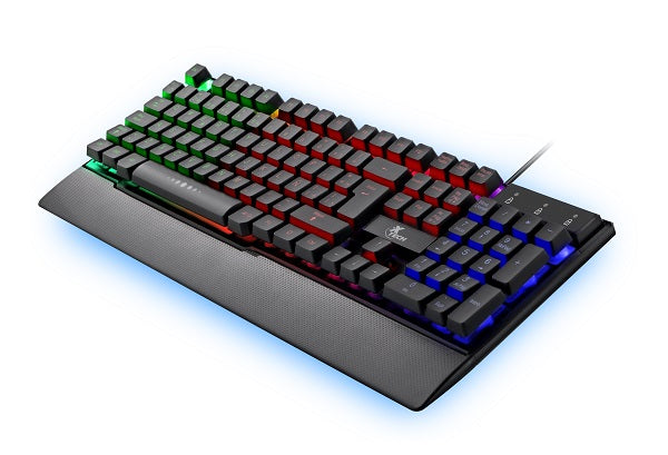 Teclado para Gaming Xtech XTK-510S - Español - Iluminación LED Multi-color con efectos de luz - Conexión USB inmediata - Descansa-palmas integrado con acabado texturizado-3