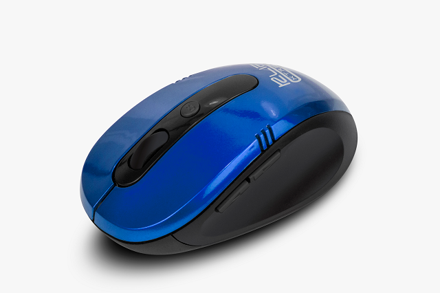 Klip Xtreme KMW-330 Vector - Ratón - ergonómico - óptico - 6 botones - inalámbrico - 2.4 GHz - receptor inalámbrico USB - azul-6