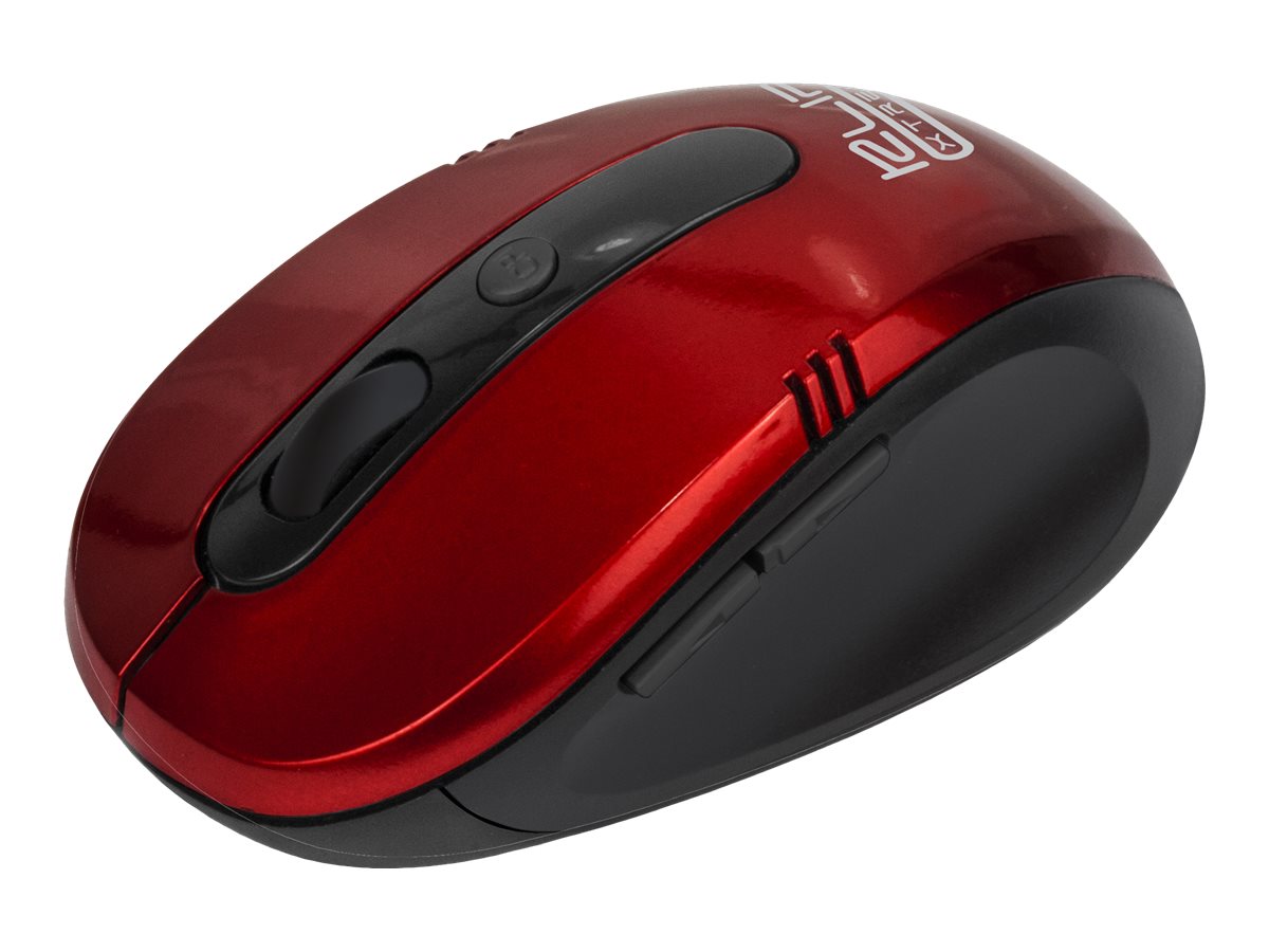 Klip Xtreme KMW-330 Vector - Ratón - ergonómico - óptico - 6 botones - inalámbrico - 2.4 GHz - receptor inalámbrico USB - rojo-7