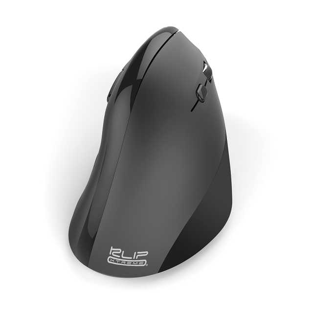 Klip Xtreme EverRest - Ratón vertical - ergonómico - diestro - óptico - 6 botones - inalámbrico - 2.4 GHz - receptor inalámbrico USB-2