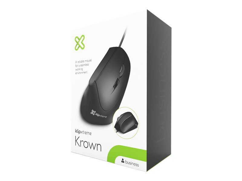 Klip Xtreme Krown KMO-506 - Ratón vertical - ergonómico - diestro - óptico - 6 botones - cableado - USB-5