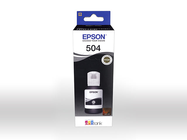 Epson 504 - 127 ml - negro - original - recarga de tinta - para EcoTank L4150, L4160, L4260, L6161, L6171, L6191, L6270; EcoTank ITS L4150, L4160-1