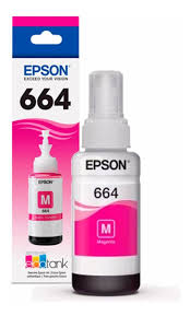 Epson T664 - Magenta - original - cartucho de tinta - para Epson L380, L386, L395, L495; EcoTank ET-2600, 2650, L1455, L396, L606, L656-3