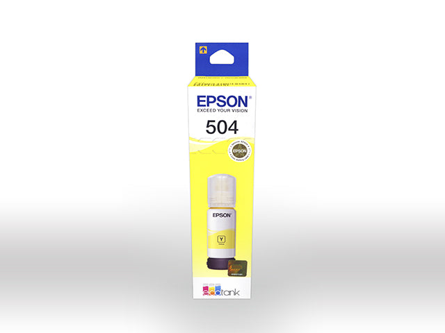 Epson 504 - 70 ml - amarillo - original - recarga de tinta - para EcoTank L4150, L4260, L6161, L6171, L6191, L6270-1