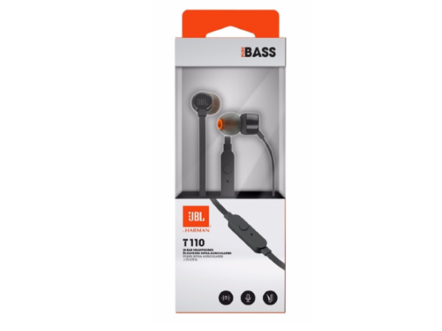 JBL T110 - Auriculares internos con micro - en oreja - cableado - conector de 3,5 mm - negro-20
