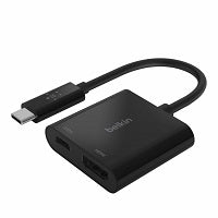 Belkin USB-C to HDMI + Charge Adapter - Adaptador de vídeo - 24 pin USB-C macho a HDMI, USB-C (solo alimentación) hembra - negro - compatibilidad con 4K, USB Power Delivery (60W)-6