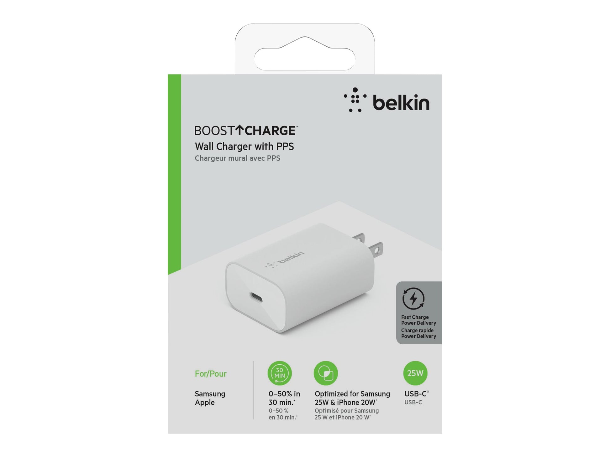 Belkin - - 25 vatios - PD 3.0 (24 pin USB-C) - Estados Unidos-9