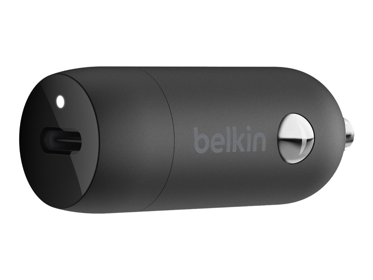 Belkin - Adaptador de corriente para el coche - 30 vatios - 3 A - Fast Charge, Suministro de energía 3.1 (24 pin USB-C) - negro