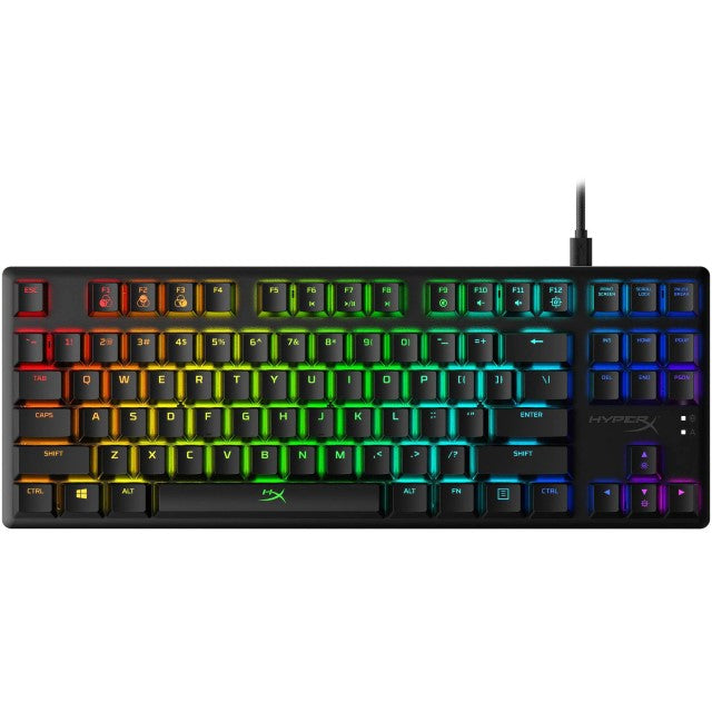 HyperX Alloy Origins Core - Teclado - retroiluminación - USB-C - QWERTY - EE. UU. - interruptor: HyperX Red - negro-9