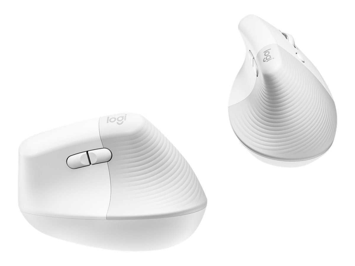 Logitech Lift Vertical Ergonomic Mouse - Ratón vertical - ergonómico - 6 botones - inalámbrico - 2.4 GHz, Bluetooth - receptor de USB Logitech Logi Bolt - blanco hueso-11