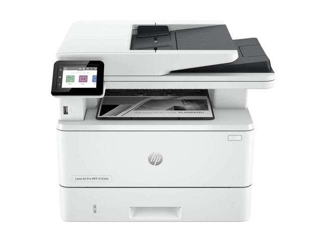 HP LaserJet Pro MFP 4103dw - Impresora multifunción - B/N - laser - Legal (216 x 356 mm) (original) - A4/Legal (material) - hasta 42 ppm (copiando) - hasta 42 ppm (impresión) - 350 hojas - USB, host USB 2.0, Gigabit LAN, Wi-Fi(n)-2
