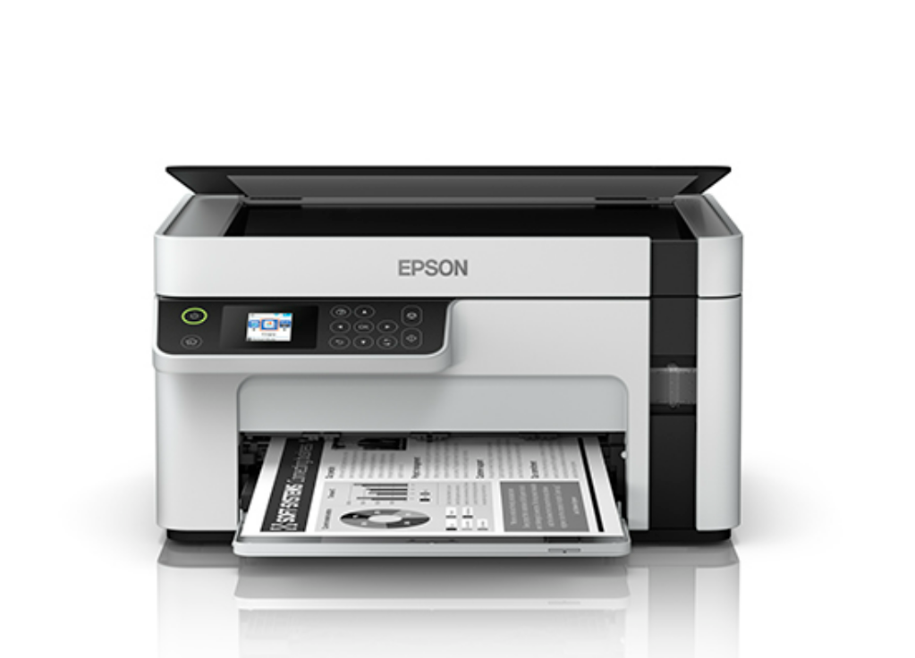 Epson - EcoTank M2120 - Multifuncional Monocromatica - Impresion 32ppm hasta A4 oficio - Copia 31cpm A4 Carta - Escaner 1200x1200 - Bandeja 150 hojas - LCD 1.4" a color - USB, WiFi, WiFi Direct - Ciclo maximo 15,000pag - 2 años con registro