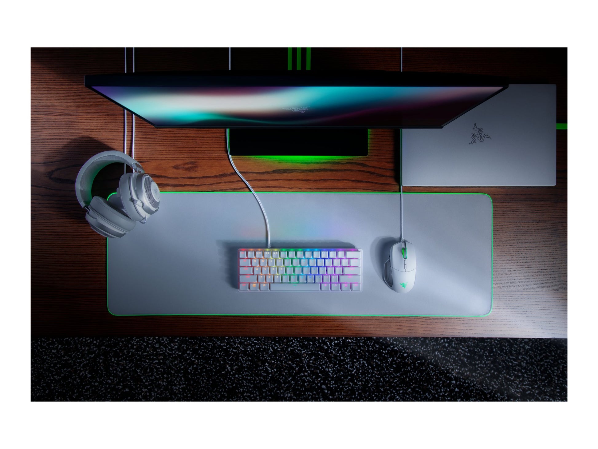 Razer Huntsman Mini - Teclado - retroiluminación - USB - EE. UU. - interruptor: Razer Clicky Optical Purple - mercurio-6