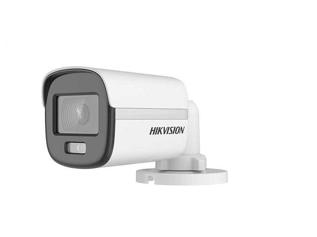 Hikvision 2 MP Smart Hybrid Light with ColorVu Audio Fixed Mini Bullet Camera - Switchable signals (TVI/AHD/CVI/CVBS) - audio over coaxial cable - built-in mic - Plastic- Outdoor  - fixed focal 2.8mm - DWDR - 1920x1080 - IP67 - 20M IR - 20M White light-2