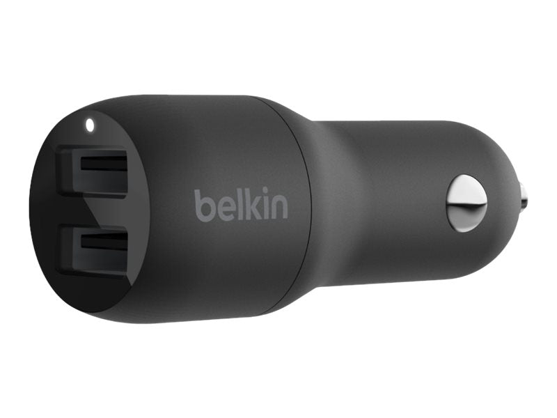 Belkin Dual Charger - Adaptador de corriente para el coche - 24 vatios - 4.8 A - 2 conectores de salida (USB) - negro-2