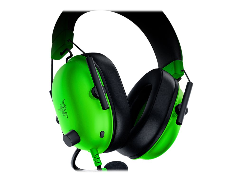 Razer BlackShark V2 X - Auricular - tamaño completo - cableado - conector de 3,5 mm - aislamiento de ruido - verde razer-17