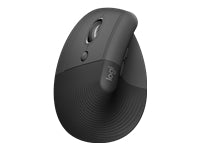 Logitech Lift Left Vertical Ergonomic Mouse - Ratón vertical - ergonómico - zurdo - 6 botones - inalámbrico - 2.4 GHz, Bluetooth - receptor de USB Logitech Logi Bolt - grafito-7