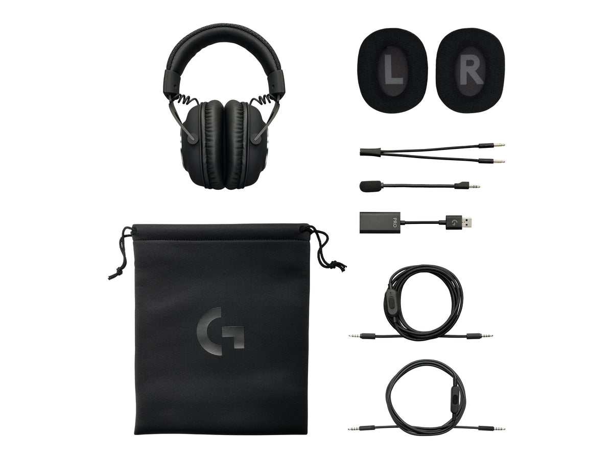 Logitech G Pro X with Blue VO!CE Technology - Auricular - tamaño completo - cableado - conector de 3,5 mm - aislamiento de ruido - negro-14
