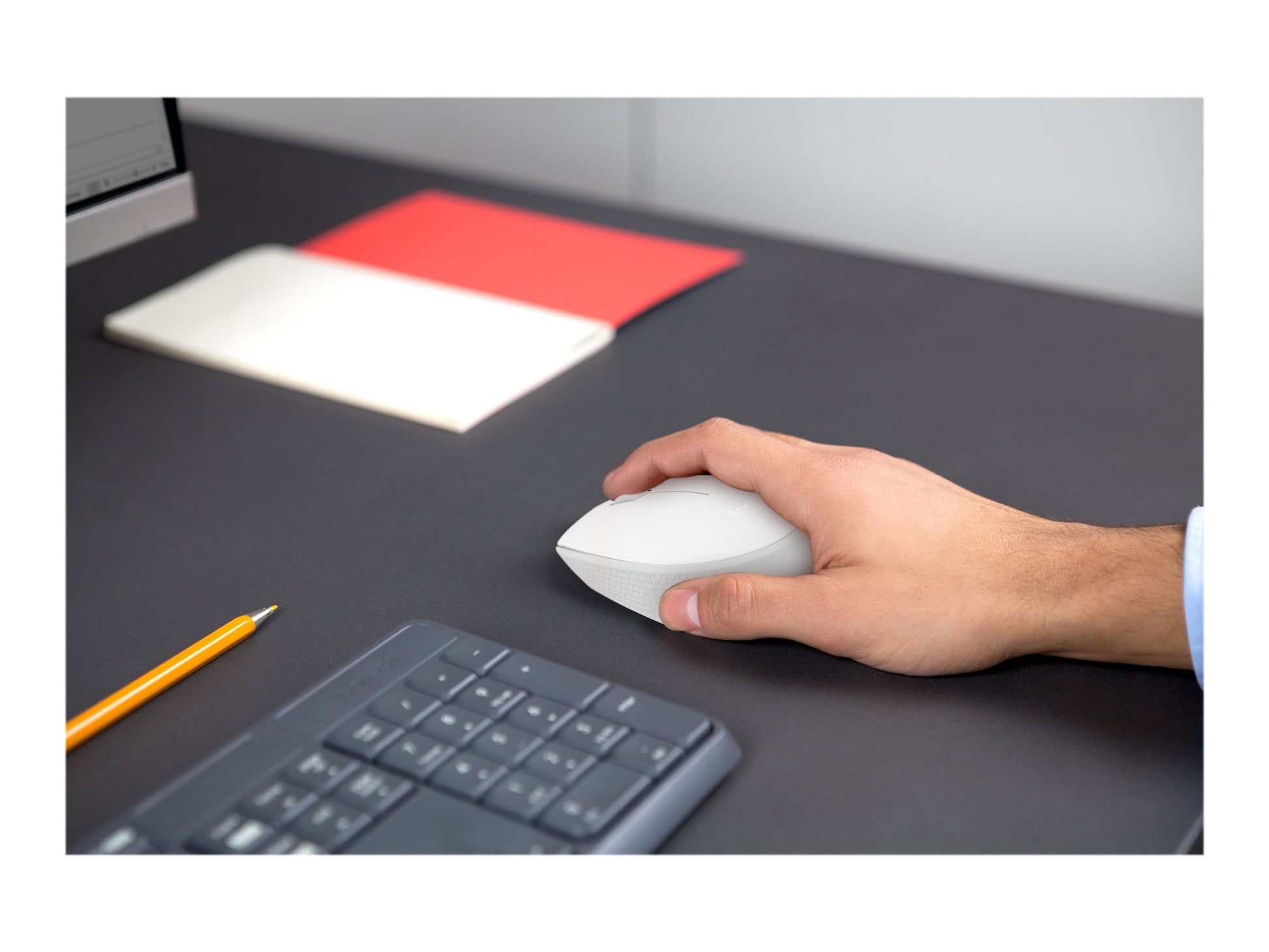 Logitech M170 Wireless Mouse, Ambidextrous, Off-white - Ratón - diestro y zurdo - óptico - 3 botones - inalámbrico - 2.4 GHz - receptor inalámbrico USB - blanco hueso-9