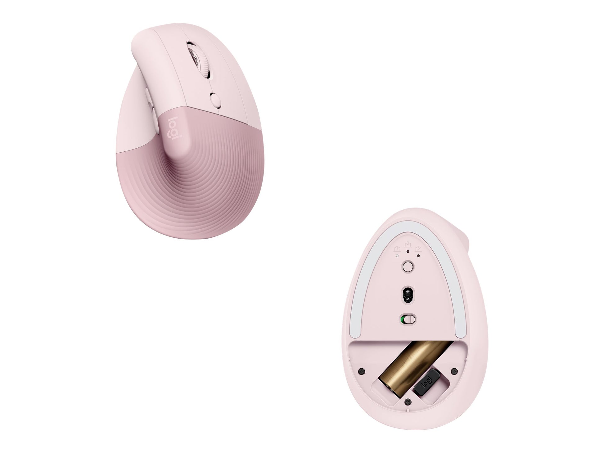 Logitech Lift Vertical Ergonomic Mouse - Ratón vertical - ergonómico - 6 botones - inalámbrico - 2.4 GHz, Bluetooth - receptor de USB Logitech Logi Bolt - rosa-12