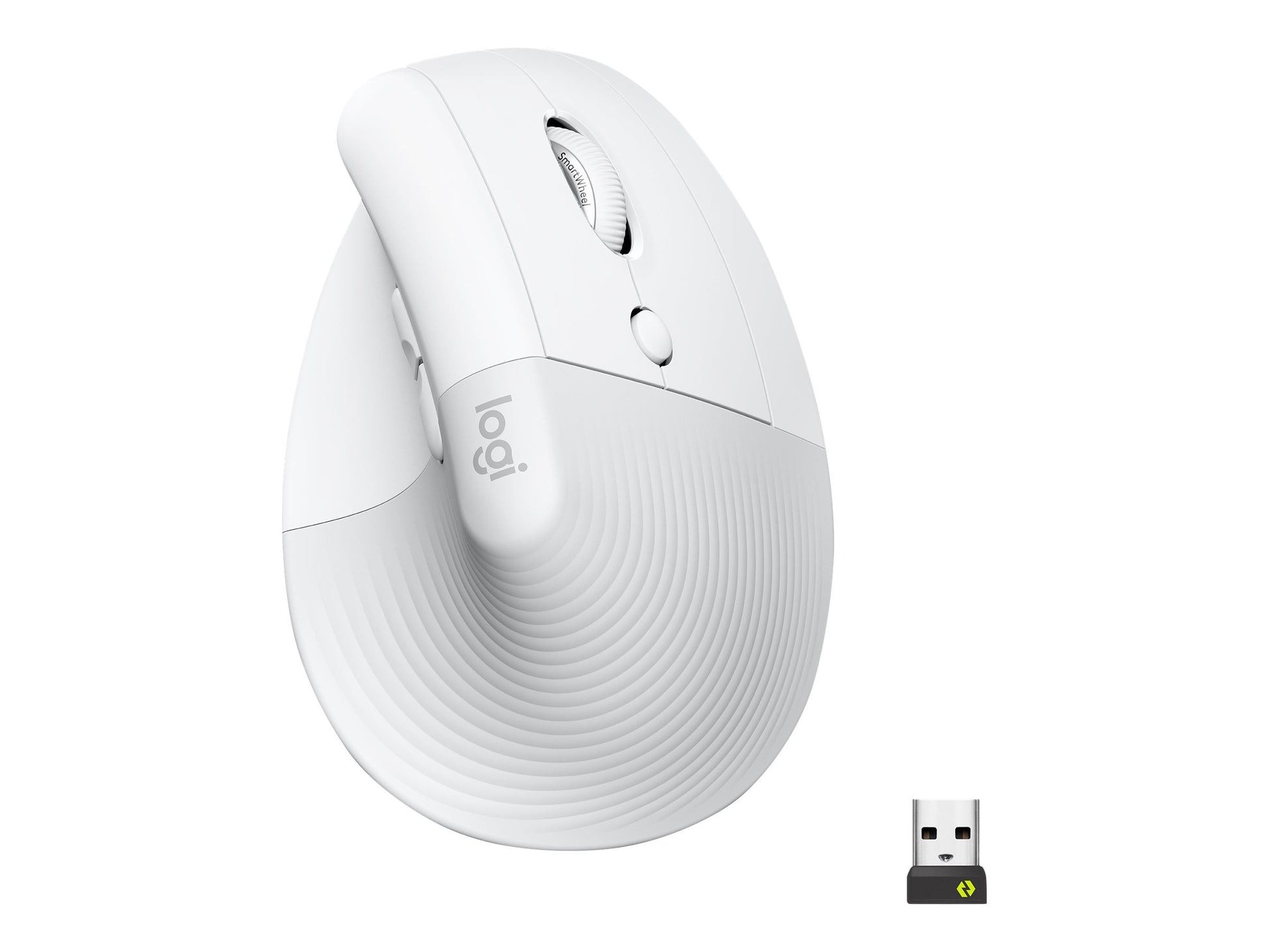 Logitech Lift Vertical Ergonomic Mouse - Ratón vertical - ergonómico - 6 botones - inalámbrico - 2.4 GHz, Bluetooth - receptor de USB Logitech Logi Bolt - blanco hueso-14