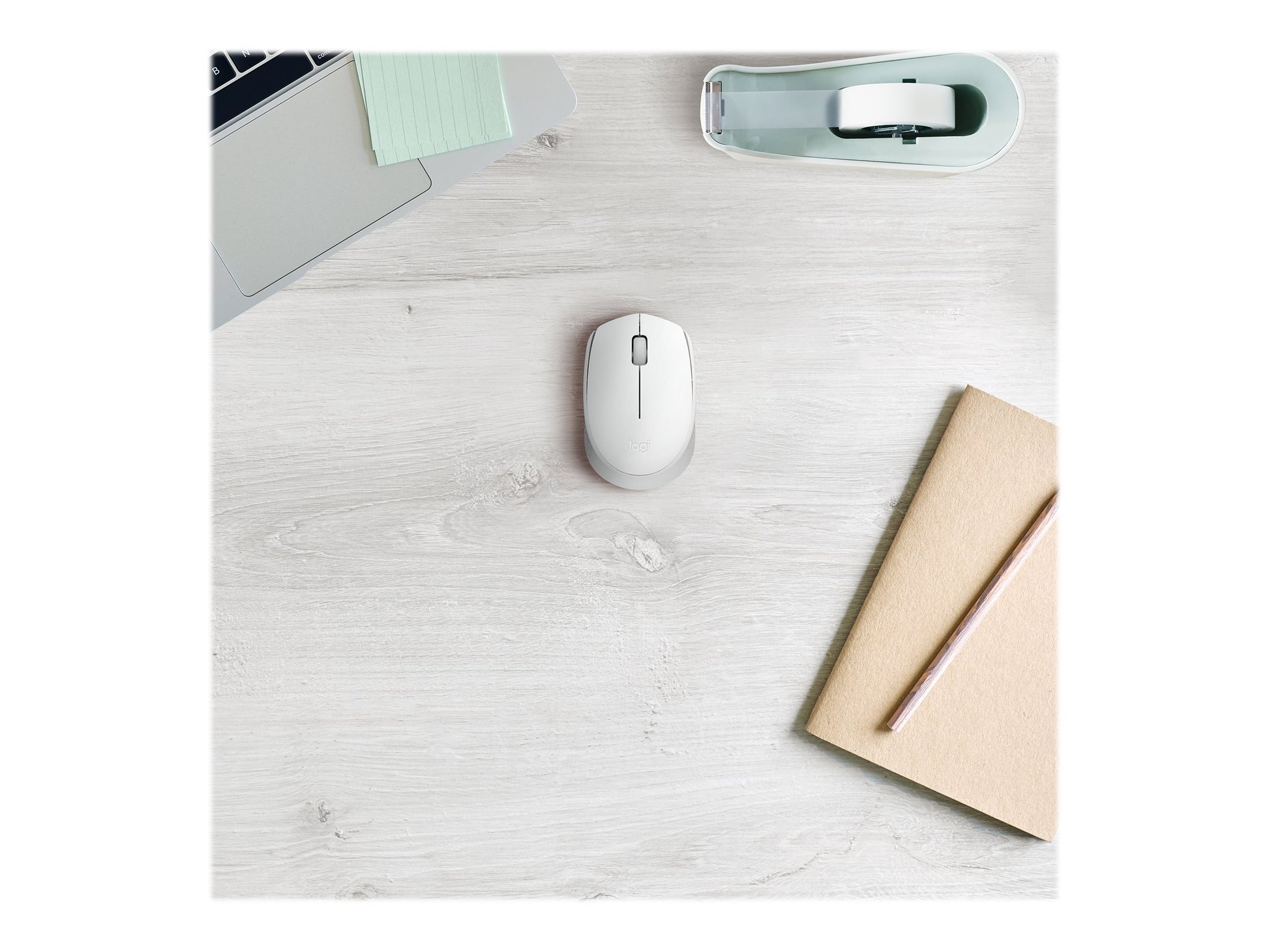 Logitech M170 Wireless Mouse, Ambidextrous, Off-white - Ratón - diestro y zurdo - óptico - 3 botones - inalámbrico - 2.4 GHz - receptor inalámbrico USB - blanco hueso-6