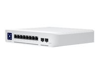 Ubiquiti UniFi Enterprise - Conmutador - L3 - Gestionado - 8 x 10/100/1000/2.5G (PoE+) + 2 x 1 Gigabit / 10 Gigabit SFP+ (enlace ascendente) - sobremesa - PoE+ (120 W)-10