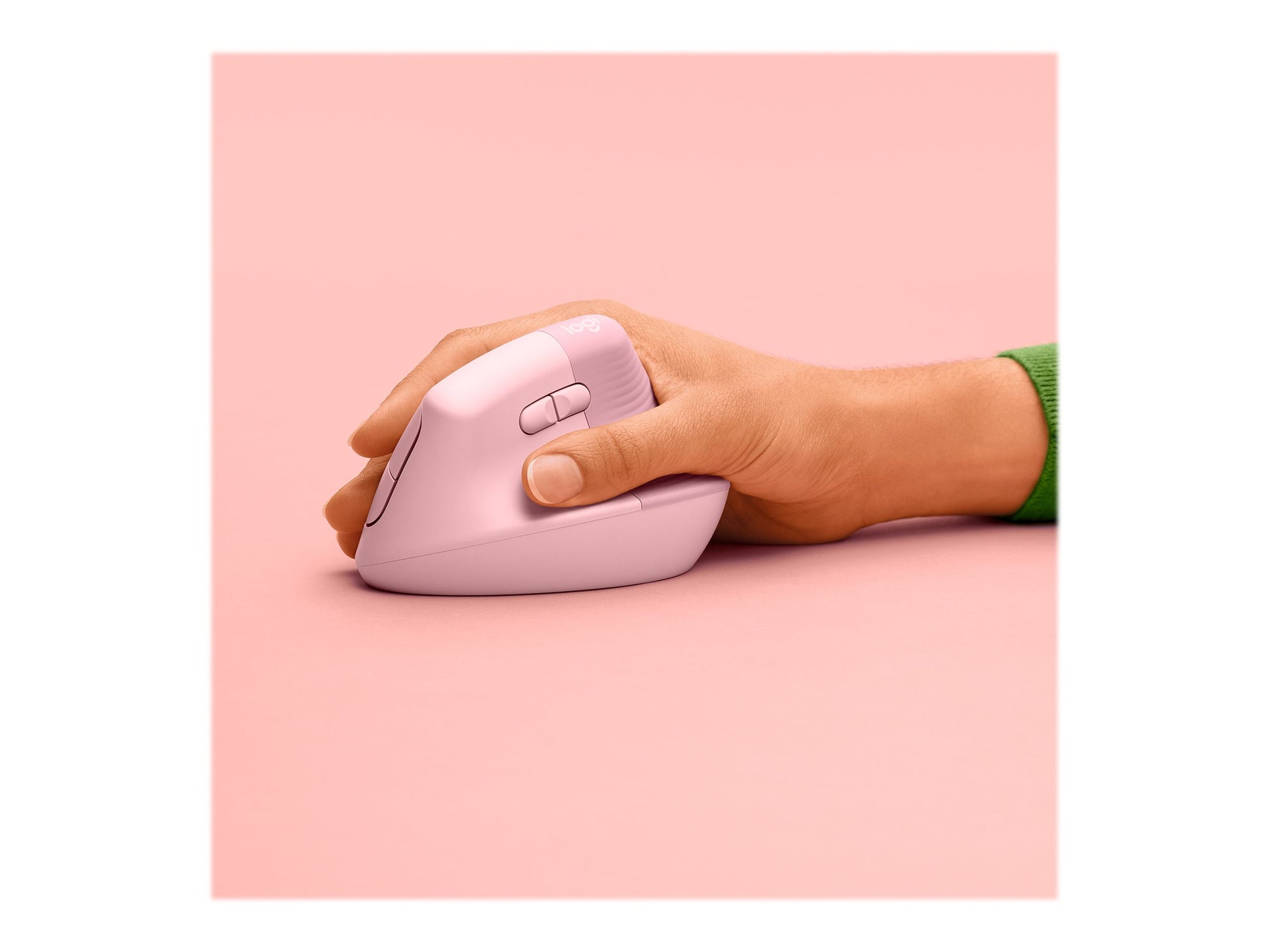 Logitech Lift Vertical Ergonomic Mouse - Ratón vertical - ergonómico - 6 botones - inalámbrico - 2.4 GHz, Bluetooth - receptor de USB Logitech Logi Bolt - rosa-10