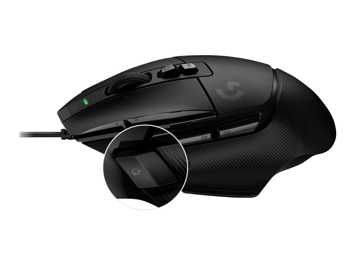 Logitech G502 X Wired Gaming Mouse - LIGHTFORCE hybrid optical-mechanical primary switches, HERO 25K gaming sensor, compatible with PC - macOS/Windows - Black - Ratón - óptico - cableado - USB - negro-4