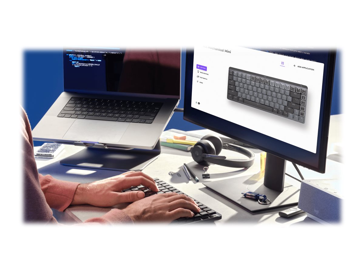Logitech Master Series MX Mechanical Mini - Teclado - retroiluminación - inalámbrico - Bluetooth LE - QWERTY - español - interruptor: táctil silencioso - grafito-14