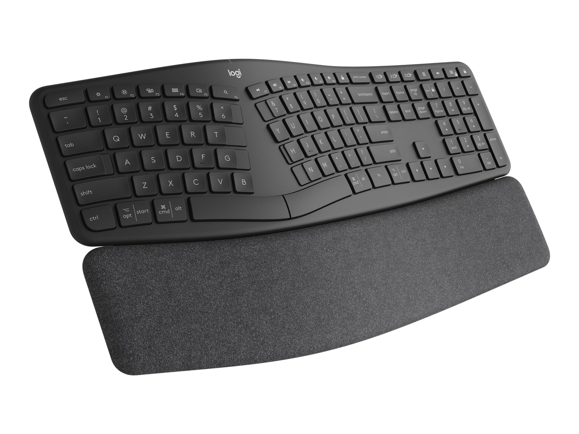 Logitech ERGO K860 - Teclado - inalámbrico - 2.4 GHz, Bluetooth 5.0 - grafito-1