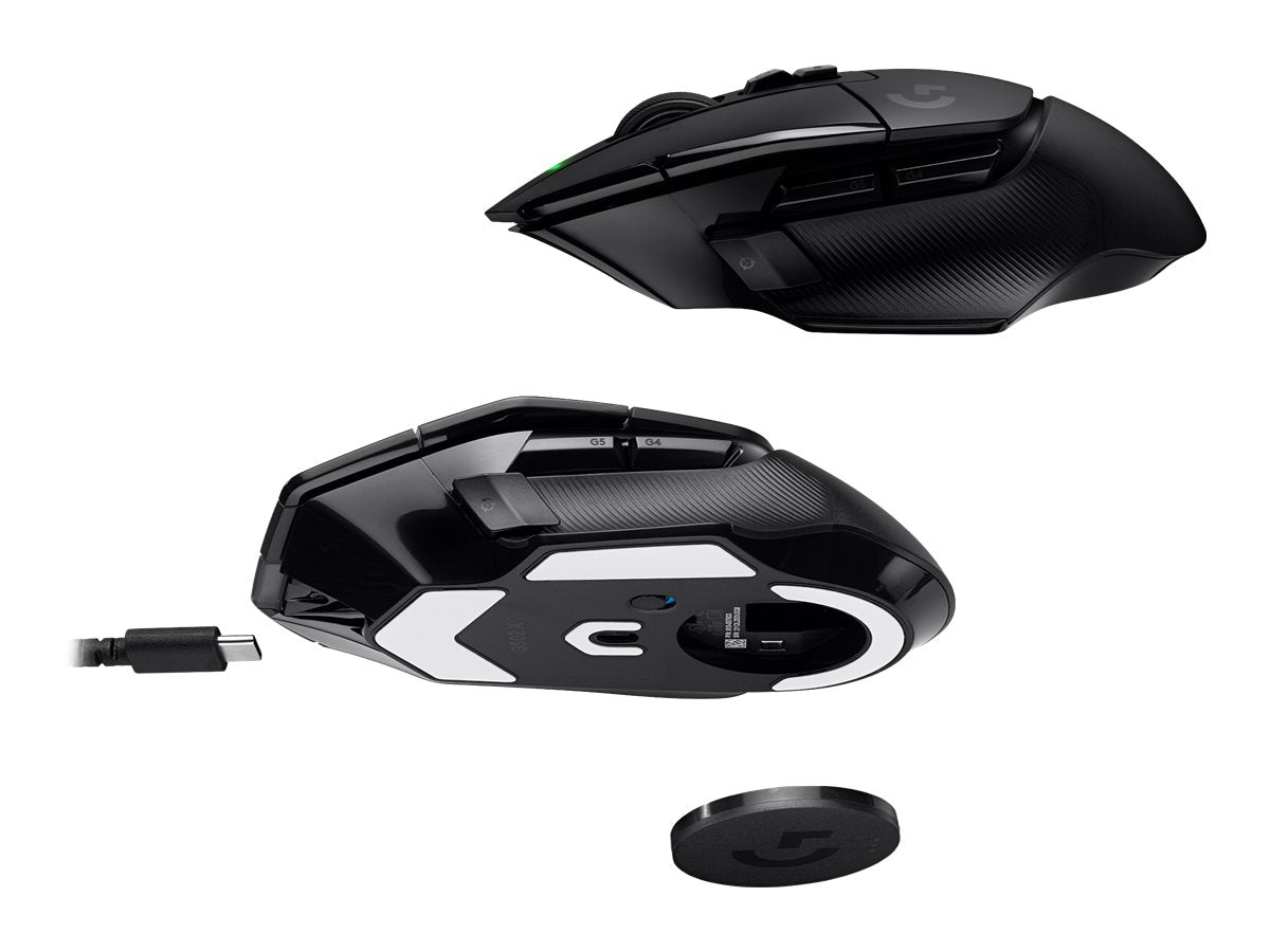 Logitech G G502 X LIGHTSPEED - Ratón - óptico - inalámbrico - 2.4 GHz - receptor USB de Logitech LIGHTSPEED - negro-14