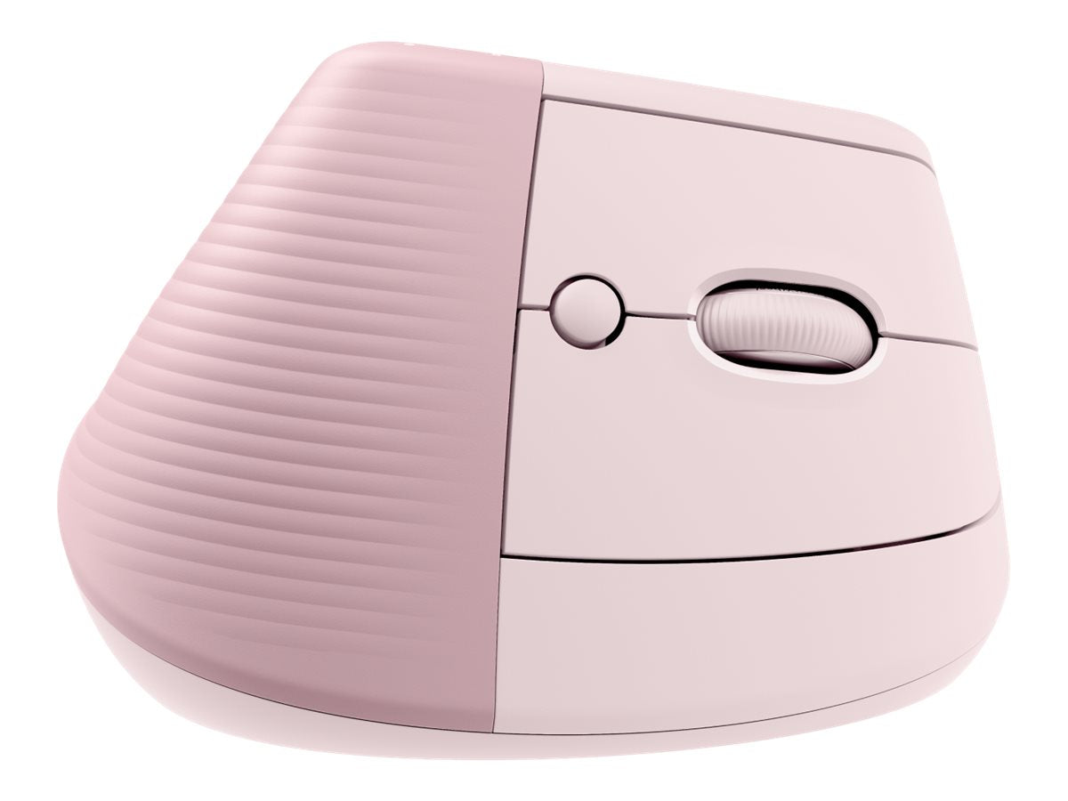 Logitech Lift Vertical Ergonomic Mouse - Ratón vertical - ergonómico - 6 botones - inalámbrico - 2.4 GHz, Bluetooth - receptor de USB Logitech Logi Bolt - rosa-6