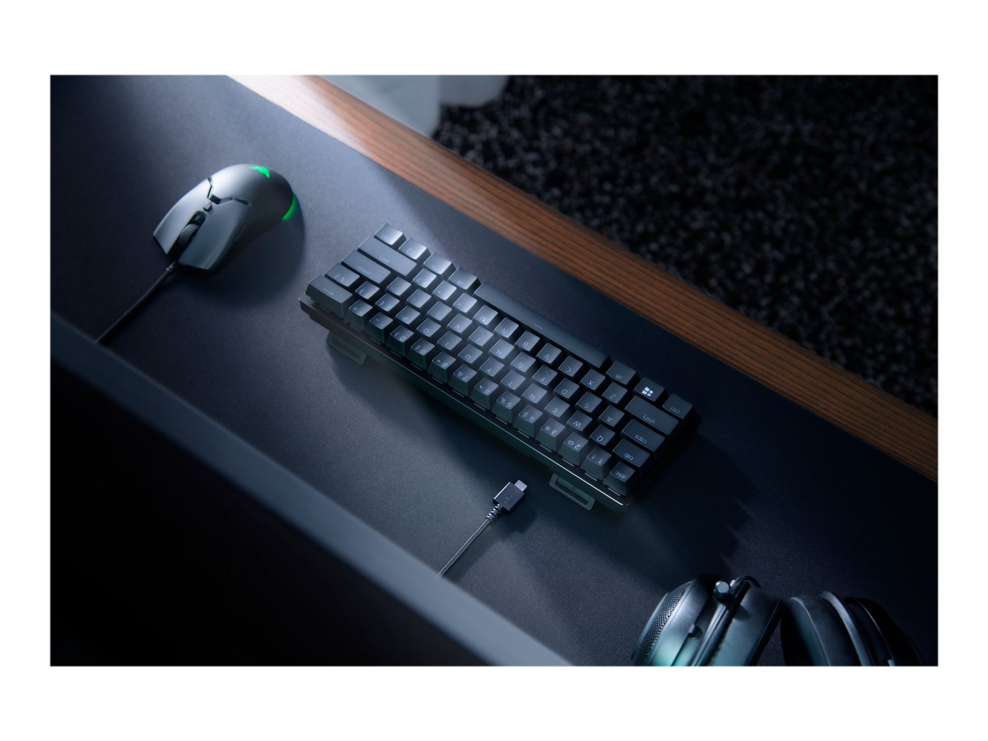 Razer Huntsman Mini - Teclado - retroiluminación - USB - QWERTY - EE. UU. - interruptor: Razer Clicky Optical Purple - negro-12