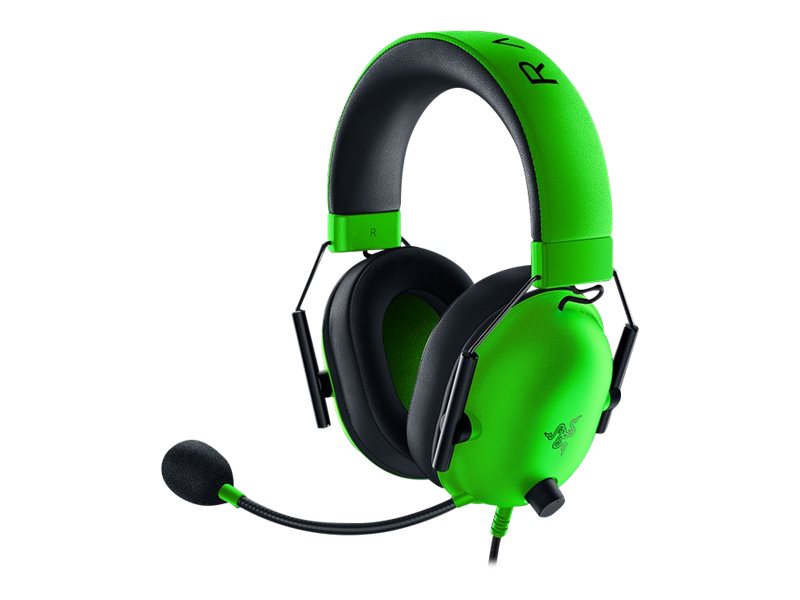 Razer BlackShark V2 X - Auricular - tamaño completo - cableado - conector de 3,5 mm - aislamiento de ruido - verde razer-10