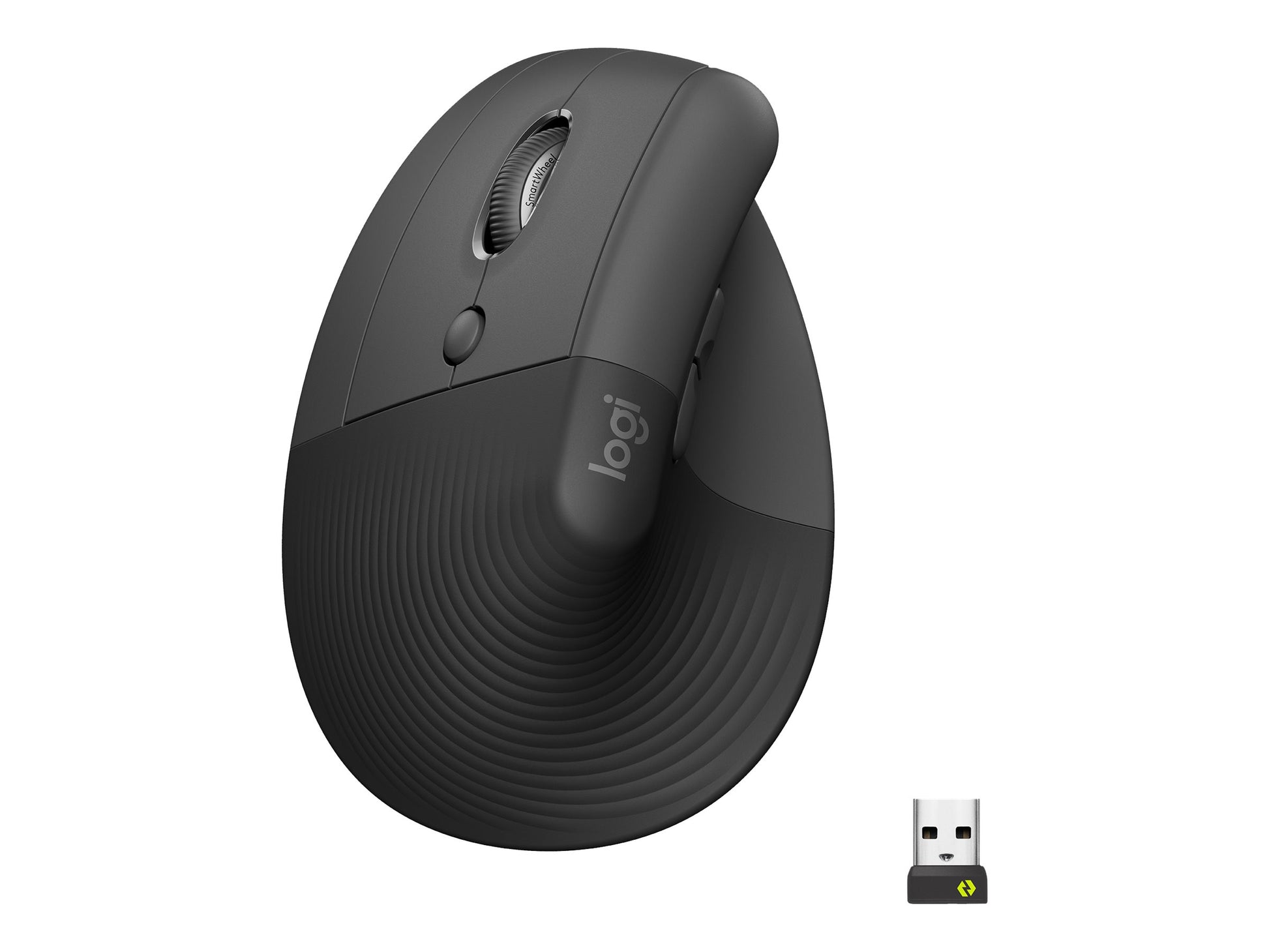 Logitech Lift Left Vertical Ergonomic Mouse - Ratón vertical - ergonómico - zurdo - 6 botones - inalámbrico - 2.4 GHz, Bluetooth - receptor de USB Logitech Logi Bolt - grafito-9