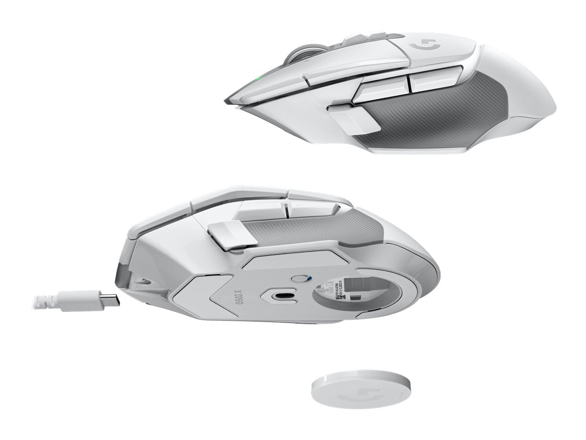 Logitech G G502 X LIGHTSPEED - Ratón - óptico - inalámbrico - 2.4 GHz - receptor USB de Logitech LIGHTSPEED - blanco-20