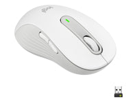 Logitech Signature M650 L - Ratón - tamaño grande - óptico - 5 botones - inalámbrico - Bluetooth, 2.4 GHz - receptor de USB Logitech Logi Bolt - blanco hueso-6