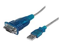 StarTech.com Cable Adaptador USB a Serie RS232 de 1 Puerto Serial DB9 - Macho a Macho - Conversor Compatible con Windows 8 - Adaptador serie - USB 2.0 - RS-232-12