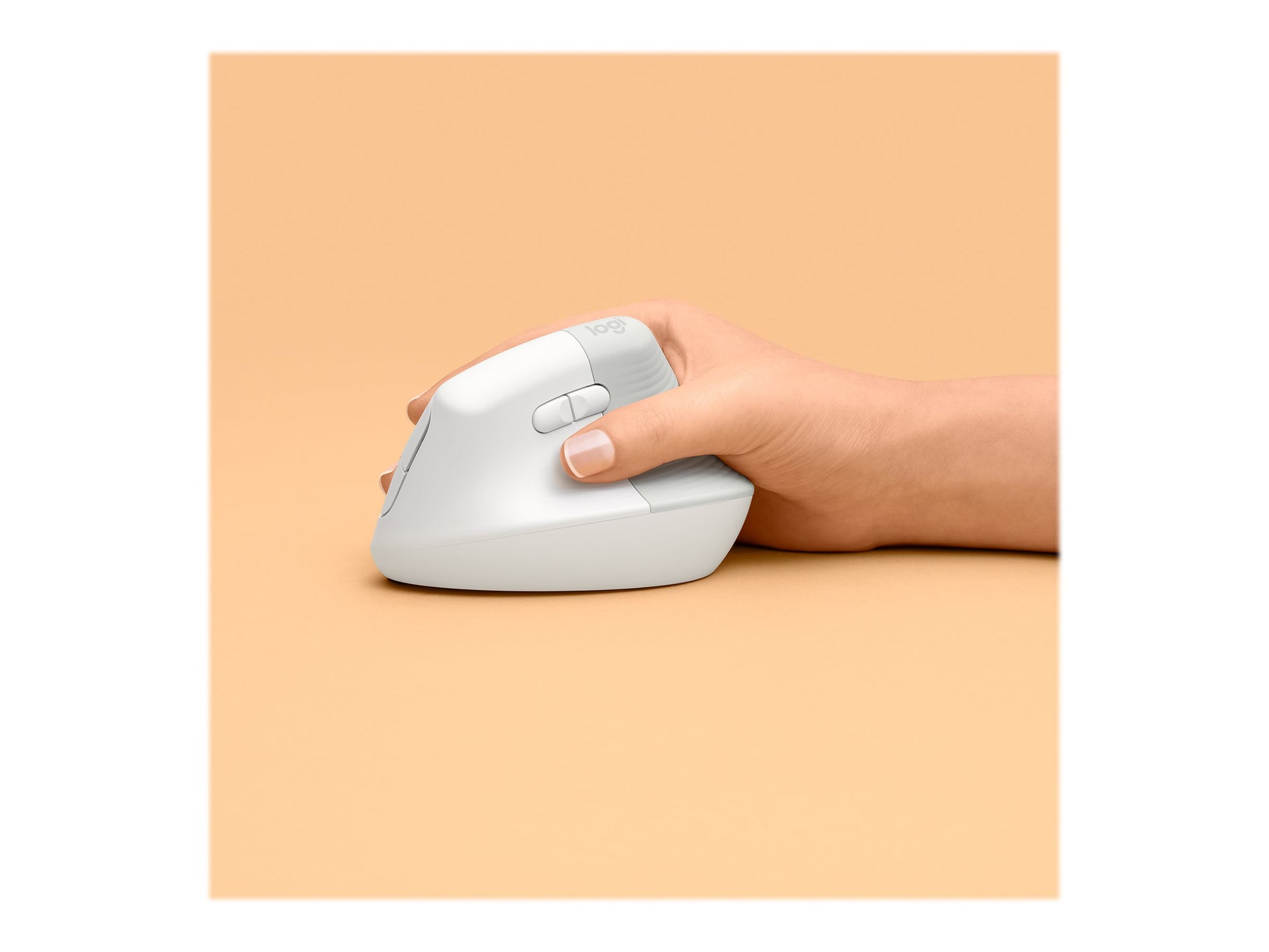 Logitech Lift Vertical Ergonomic Mouse - Ratón vertical - ergonómico - 6 botones - inalámbrico - 2.4 GHz, Bluetooth - receptor de USB Logitech Logi Bolt - blanco hueso-11