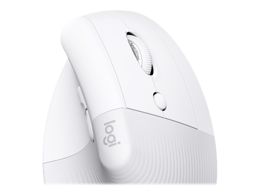Logitech Lift Vertical Ergonomic Mouse - Ratón vertical - ergonómico - 6 botones - inalámbrico - 2.4 GHz, Bluetooth - receptor de USB Logitech Logi Bolt - blanco hueso-15