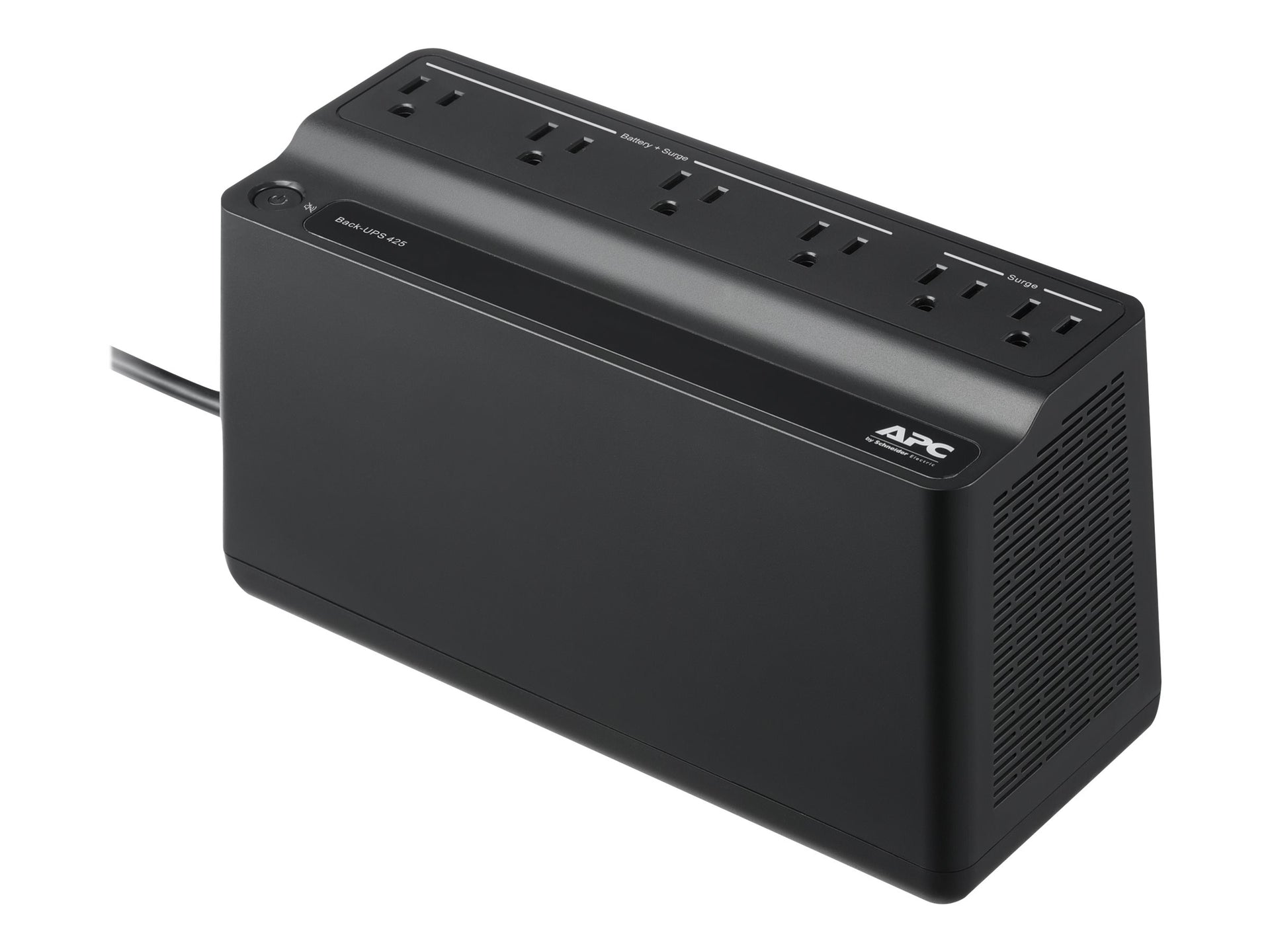 APC Back-UPS BE425M - UPS - CA 120 V - 255 vatios - 425 VA - 1 x baterías - conectores de salida: 6 - negro