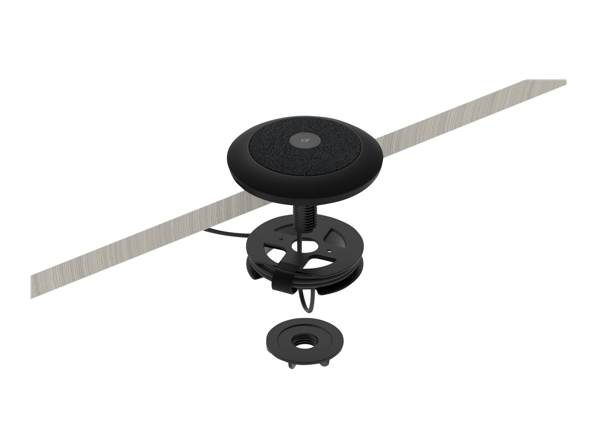 Logitech Rally Mic Pod Mount - Soporte de micrófono para escritorio - negro mate - para Logitech Rally, Rally Plus