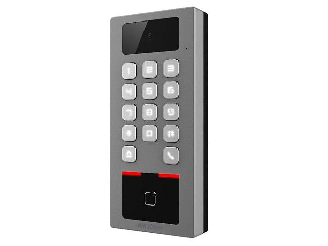 Hikvision DS-K1T502DBWX-C - Terminal de control de acceso con teclado numérico - cableado, inalámbrico