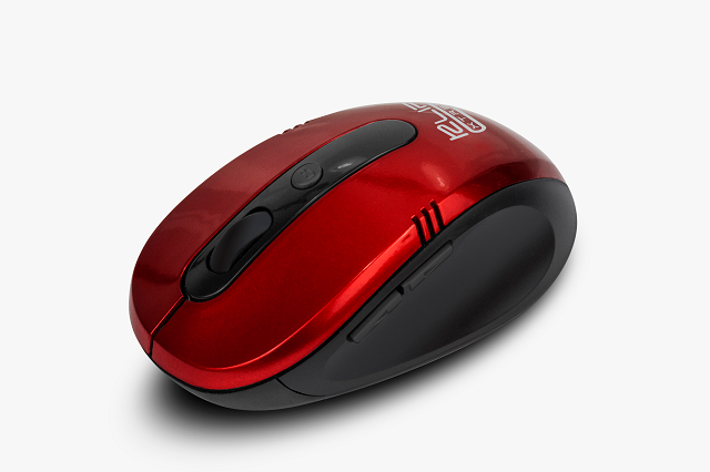 Klip Xtreme KMW-330 Vector - Ratón - ergonómico - óptico - 6 botones - inalámbrico - 2.4 GHz - receptor inalámbrico USB - rojo-4