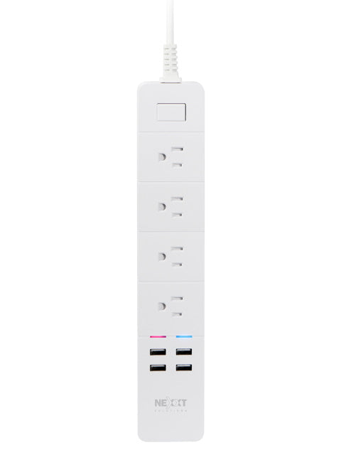 Nexxt - Solutions Connectivity - wireless 4 outlet - Conexión Wi-Fi - 4 toma corriente - 4 puertos USB de carga - Compatible  con Amazon Alexa y Google Asistant - 1875W de potencia máxim-1
