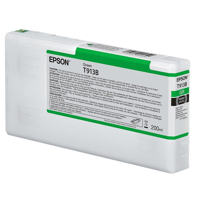 Epson T913 - 200 ml - verde - original - cartucho de tinta - para SureColor SC-P5000, SC-P5000 STD Spectro, SC-P5000 Violet, SC-P5000 Violet Spectro
